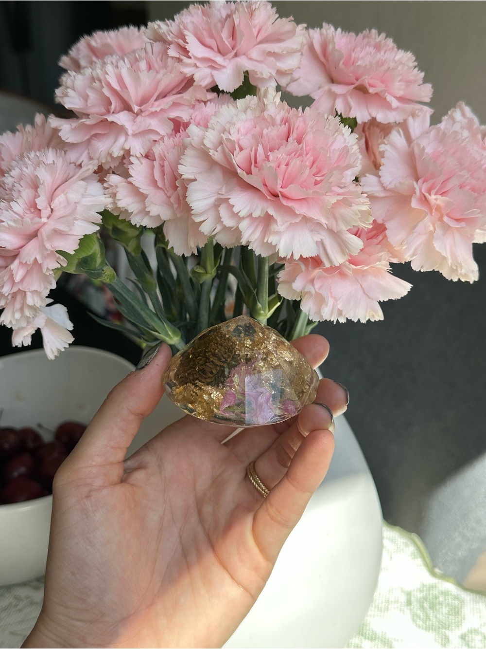 Handmade Gold & Glass Like  Paperweight